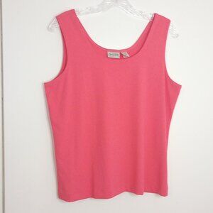 Chico's Pink Contemporary Microfiber Tank Top Sz 2